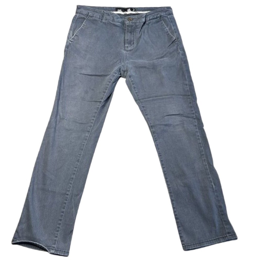 RSQ London Skinny Chino Pants‎ Mens 34x30 Gray Cotton Spandex Slim Fit